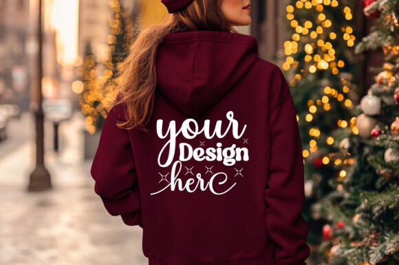 Christmas Girl Hoodie Mockup 37 for Branding and Product Graphics
