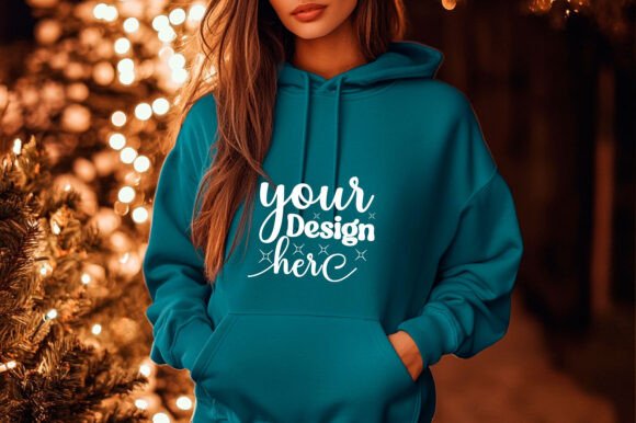 Christmas Girl Hoodie Mockup 80 for Graphics and Product Mockups