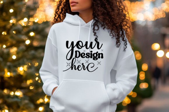 Christmas Girl Hoodie Mockup 99 for Graphics and Product Mockups