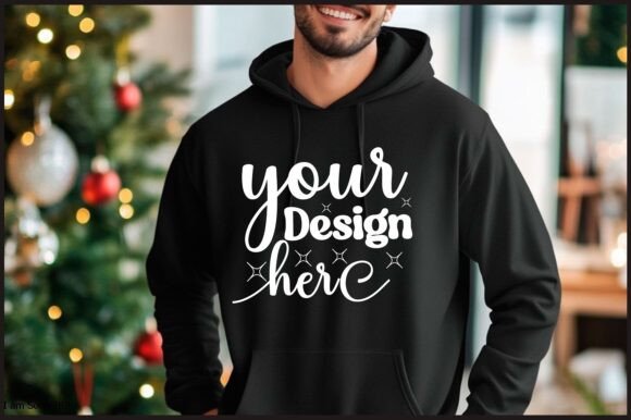 Christmas Hoodie Men Mockup 33 for Branding and Product Graphics