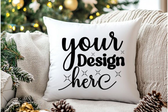 Christmas Pillow Mockup 15 for Product Mockups and Graphics