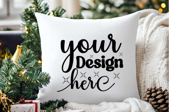 Christmas Pillow Mockup 191 - Graphics for Product Mockups