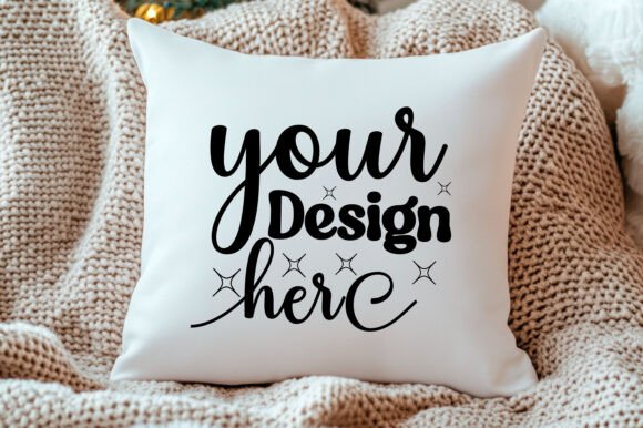 Christmas Pillow Mockup 217: A Graphic Design Asset for Product Mockups