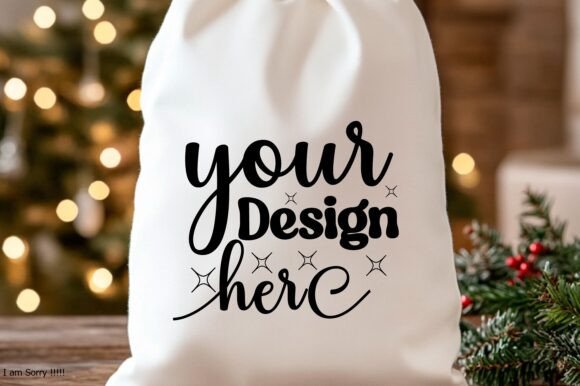 Christmas Santa Sack Mockup Jpg 2 for Product Mockups and Graphics