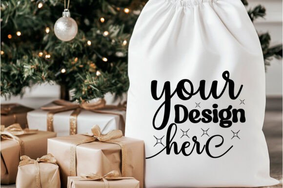 Christmas Santa Sack Mockup Jpg 75 for Graphics and Product Mockups
