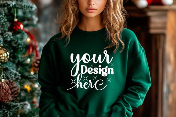Christmas Sweater Mockup 97: A Festive Graphic Asset for Local Business Branding