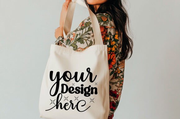 Christmas Tote Bag Mockup 108 for Product Mockups and Graphics