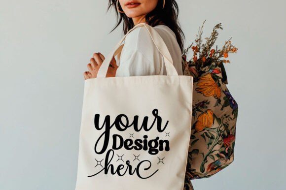 Christmas Tote Bag Mockup 112: A Graphic Design Asset for Product Mockups