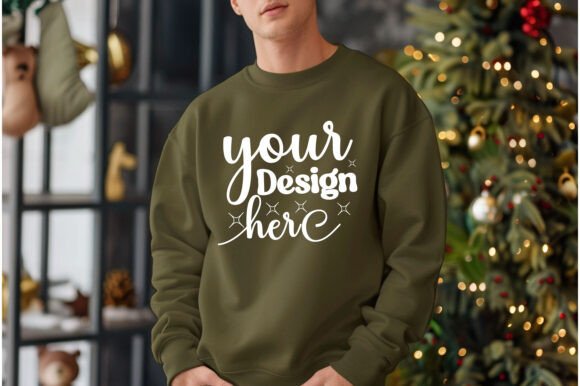 Gildan 18000 Christmas Men Mockup 102 Graphics