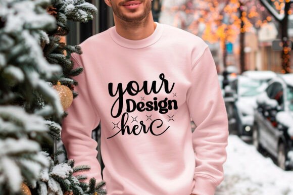 Gildan 18000 Christmas Men Mockup 107 for Product Mockups and Graphics