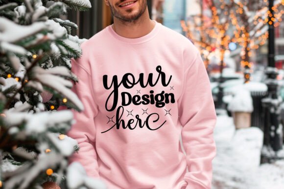 Gildan 18000 Christmas Men Mockup 111 for Product Mockups and Graphics