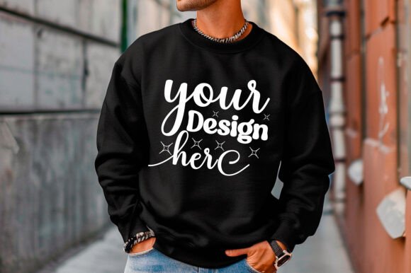 Gildan 18000 Christmas Men Mockup 177 – A Graphic Design Asset for Product Mockups