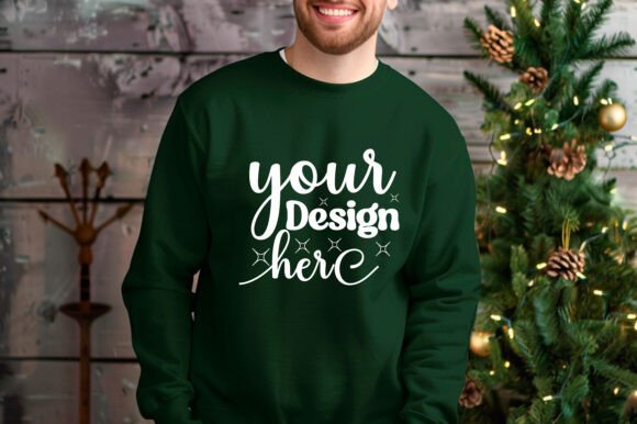 Gildan 18000 Christmas Men Mockup 2 - A Festive Graphic Asset for Product Mockups