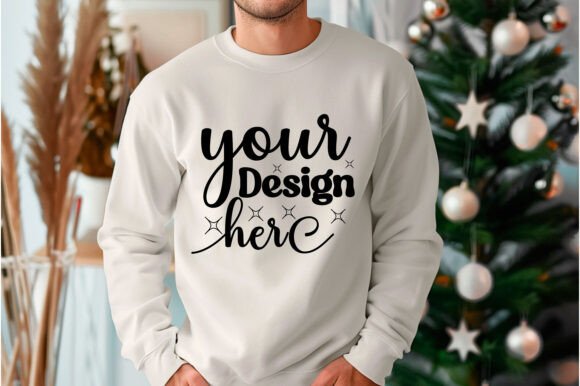 Gildan 18000 Christmas Men Mockup 213 for Product Mockups and Graphics