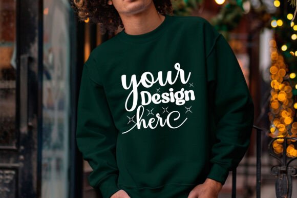 Gildan 18000 Christmas Men Mockup 23 - A Graphic Design Asset for Product Mockups