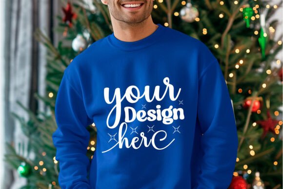 Gildan 18000 Christmas Men Mockup 60 Graphics