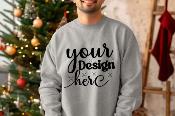 Gildan 18000 Christmas Men Mockup 76 - Product Mockups for Graphics