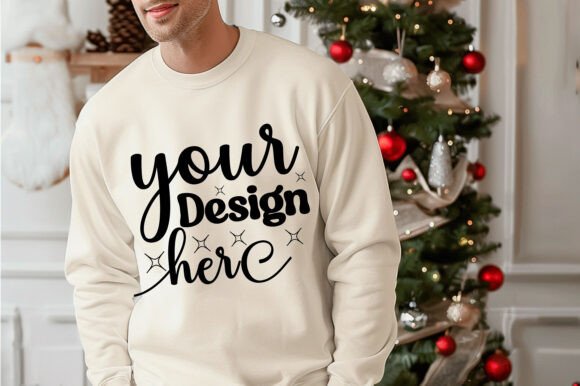 Gildan 18000 Christmas Men Mockup 89 Graphics for Product Mockups