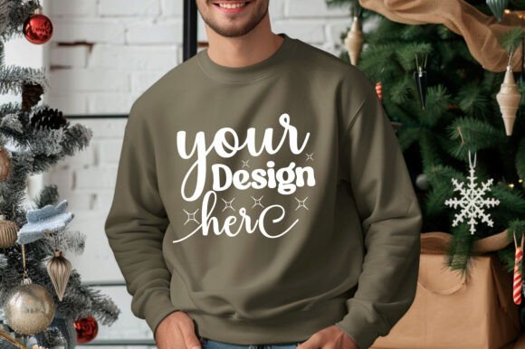 Gildan 18000 Christmas Men Mockup 99 for Product Mockups and Graphics