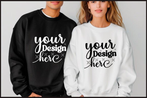 Gildan 18000 Couple Mockup 25 - A Versatile Graphic Design Asset