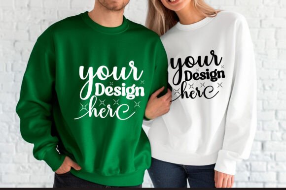 Gildan 18000 Couple Mockup 59 for Product Mockups and Graphics