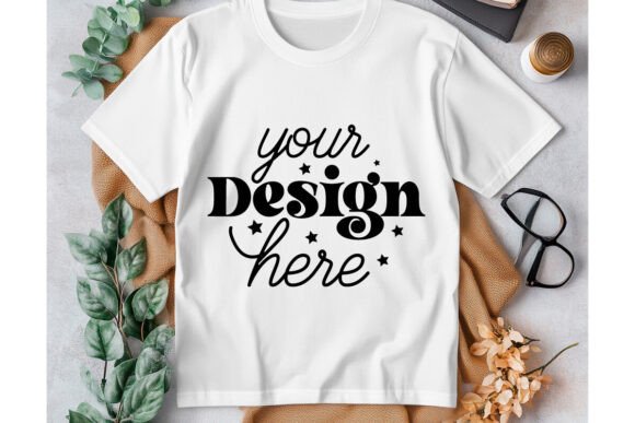 Gildan 64000 White Mockup 1 for Product Mockups and Graphics