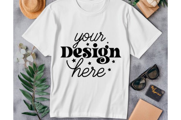 Gildan 64000 White Mockup 24 for Product Mockups and Graphics