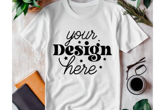 Gildan 64000 White Mockup 46 for Product Mockups and Graphics