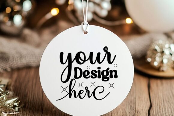 New Year Round Sign Mockup 38 for Product Mockups and Graphics